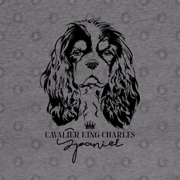 Cavalier King Charles Spaniel lover dog portrait by wilsigns